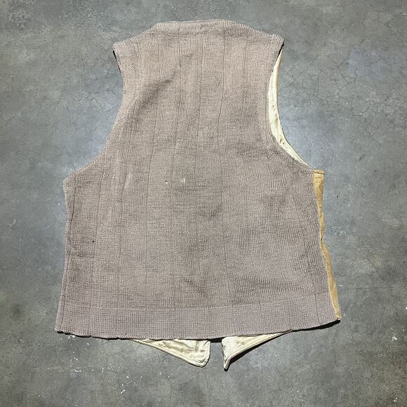Vintage 30s Suede Knit Suit Hunting Workwear Vest - Picture 4 of 4